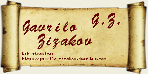 Gavrilo Žižakov vizit kartica